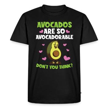 Conception d’avocat pour les végétariens et les végétaliens - T-shirt Premium bio Homme - noir - Devant - Nico (187cm)