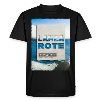 Lanzarote Summer Sun Beach Sea Palms Holiday - Men's Premium Organic T-Shirt - black - Front - Nico (187cm)