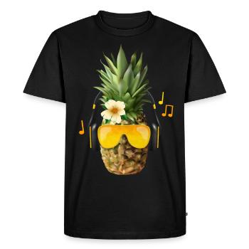 Fat Pineapple Beats - T-Shirt Motif d’été - T-shirt Premium bio Homme - noir - Devant - Nico (187cm)