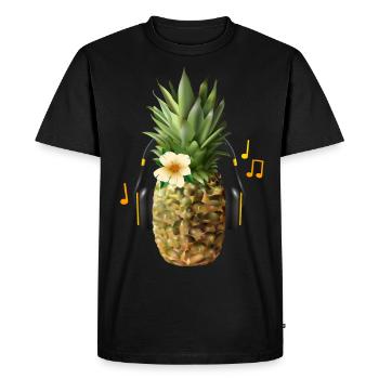 Best-seller Pineapple Design - T-shirt Premium bio Homme - noir - Devant - Nico (187cm)