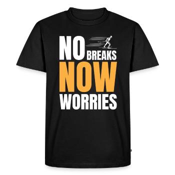 Skieurs de fond biathlon de fond - T-shirt Premium bio Homme - noir - Devant - Nico (187cm)