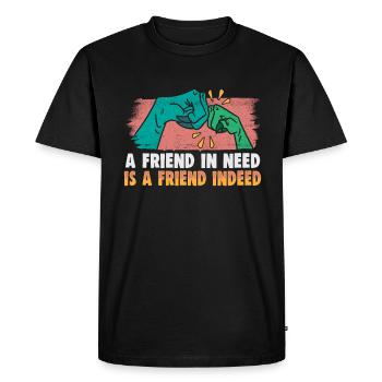 Cadeau d’amitié pour bon ami - T-shirt Premium bio Homme - noir - Devant - Nico (187cm)