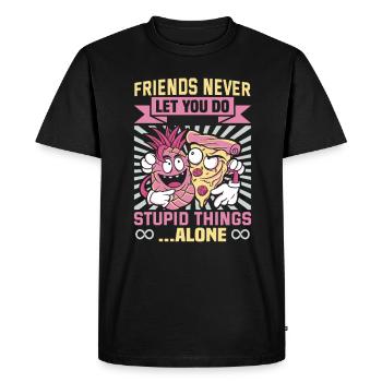 Cadeau d’amitié pour bon ami - T-shirt Premium bio Homme - noir - Devant - Nico (187cm)