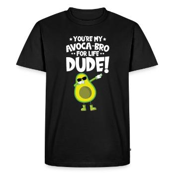 Conception d’avocat pour les végétariens et les végétaliens - T-shirt Premium bio Homme - noir - Devant - Nico (187cm)