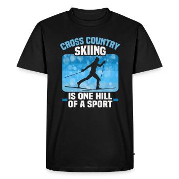 Skieurs de fond biathlon de fond - T-shirt Premium bio Homme - noir - Devant - Nico (187cm)