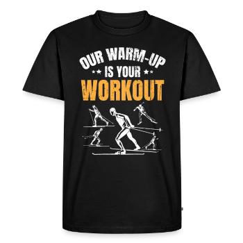 Skieurs de fond biathlon de fond - T-shirt Premium bio Homme - noir - Devant - Nico (187cm)