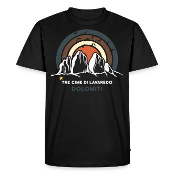 Tre Cime di Lavaredo 3 Peaks Dolomites South Tyrol - Men's Premium Organic T-Shirt - black - Front - Nico (187cm)