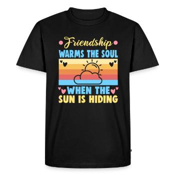 Cadeau d’amitié pour bon ami - T-shirt Premium bio Homme - noir - Devant - Nico (187cm)