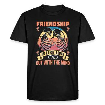 Cadeau d’amitié pour bon ami - T-shirt Premium bio Homme - noir - Devant - Nico (187cm)