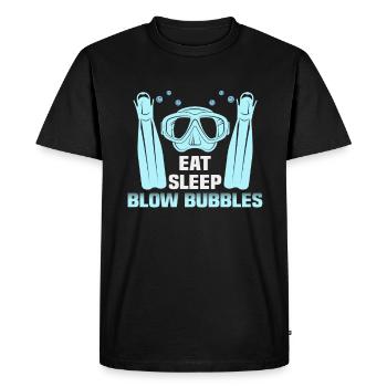Instructeur de conception de plongée sous-marine Snorkeling - T-shirt Premium bio Homme - noir - Devant - Nico (187cm)