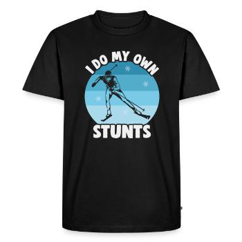 Skieurs de fond biathlon de fond - T-shirt Premium bio Homme - noir - Devant - Nico (187cm)
