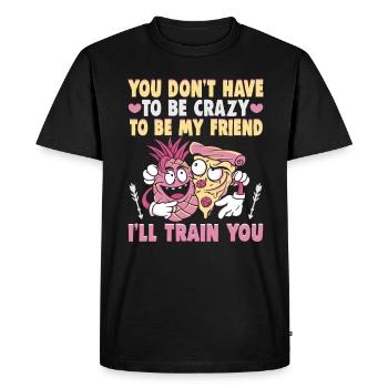 Cadeau d’amitié pour bon ami - T-shirt Premium bio Homme - noir - Devant - Nico (187cm)