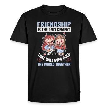 Cadeau d’amitié pour bon ami - T-shirt Premium bio Homme - noir - Devant - Nico (187cm)