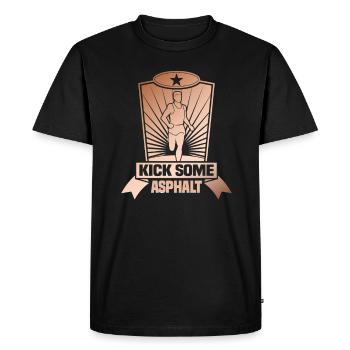 Running Marathon Runner Running - T-shirt Premium bio Homme - noir - Devant - Nico (187cm)