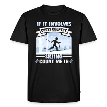 Skieurs de fond biathlon de fond - T-shirt Premium bio Homme - noir - Devant - Nico (187cm)