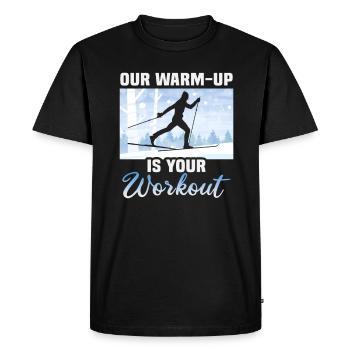 Skieurs de fond biathlon de fond - T-shirt Premium bio Homme - noir - Devant - Nico (187cm)