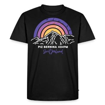 Piz Bernina Engadine Alpinisme Suisse - T-shirt Premium bio Homme - noir - Devant - Nico (187cm)
