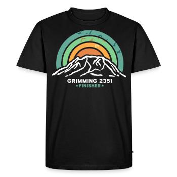 Grimming 2351 Finisher Randonnée Alpinisme Montagne - T-shirt Premium bio Homme - noir - Devant - Nico (187cm)
