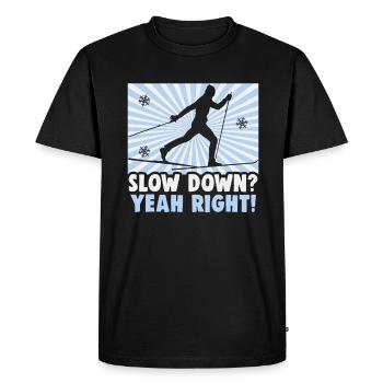 Skieurs de fond biathlon de fond - T-shirt Premium bio Homme - noir - Devant - Nico (187cm)