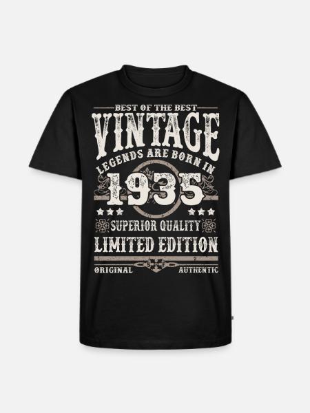 Legenden werden 1935 geboren - Männer Premium Bio T-Shirt - Schwarz