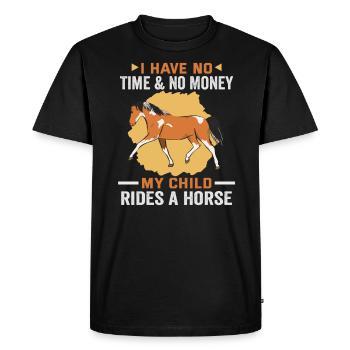 Equestrian and equestrian design for horse lovers - Men's Premium Organic T-Shirt - black - Front - Nico (187cm)