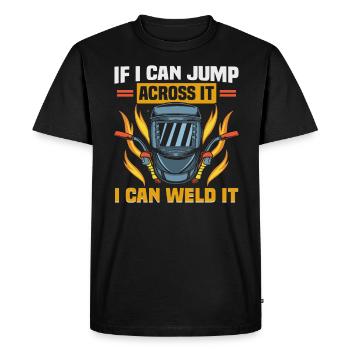 Welder slogan design for metal workers - Men's Premium Organic T-Shirt - black - Front - Nico (187cm)