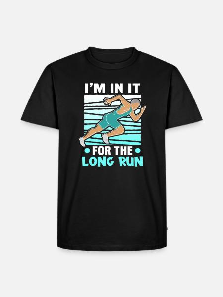 Running Marathon Runner Running - Men's Premium Organic T-Shirt - black