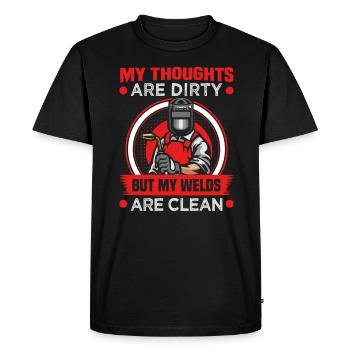 Conception de slogan de soudeur pour les métallurgistes - T-shirt Premium bio Homme - noir - Devant - Nico (187cm)