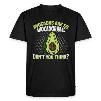 Design d’avocat pour végétariens et végétaliens - T-shirt Premium bio Homme - noir - Devant - Nico (187cm)