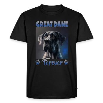 Dog saying Great Dane for dog lovers - Men's Premium Organic T-Shirt - black - Front - Nico (187cm)