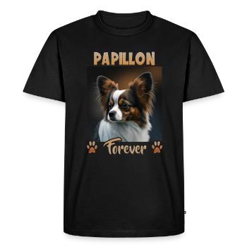 Dog Saying Papillon Design for Dog Lovers - Men's Premium Organic T-Shirt - black - Front - Nico (187cm)