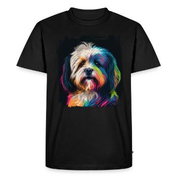 Dog saying Havanese design for dog lovers - Men's Premium Organic T-Shirt - black - Front - Nico (187cm)