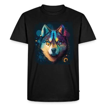 Dog Saying Huskie Design pour les amoureux des chiens - T-shirt Premium bio Homme - noir - Devant - Nico (187cm)