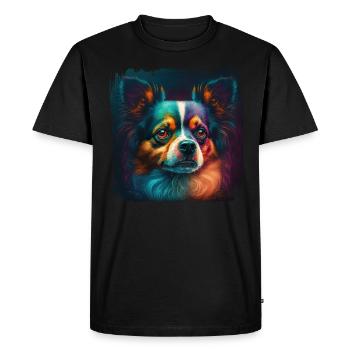 Dog Saying Papillon Design for Dog Lovers - Men's Premium Organic T-Shirt - black - Front - Nico (187cm)