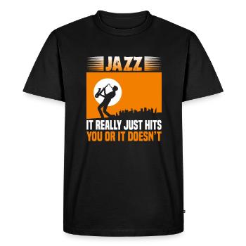 Jazz Music Orchestra Musicians - Men's Premium Organic T-Shirt - black - Front - Nico (187cm)