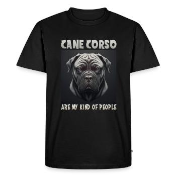 Chien disant Cane Corso design pour les amoureux des chiens - T-shirt Premium bio Homme - noir - Devant - Nico (187cm)
