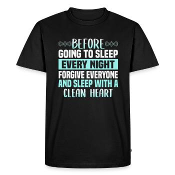 Le verset du Coran cite des textes musulmans du Ramadan - T-shirt Premium bio Homme - noir - Devant - Nico (187cm)