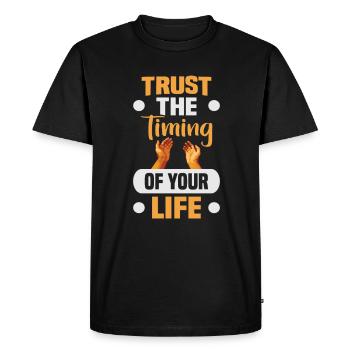 Citations chrétiennes Dessins pour les chrétiens croyants - T-shirt Premium bio Homme - noir - Devant - Nico (187cm)
