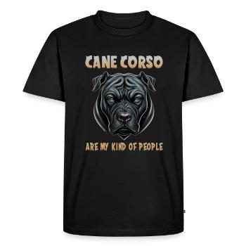 Chien disant Cane Corso design pour les amoureux des chiens - T-shirt Premium bio Homme - noir - Devant - Nico (187cm)