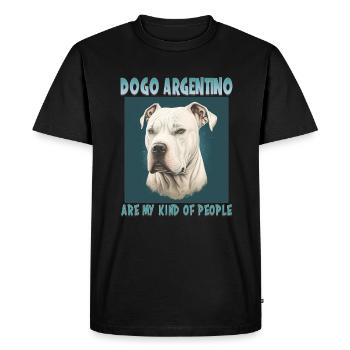 Dog Saying Dogo Argentino Design pour - T-shirt Premium bio Homme - noir - Devant - Nico (187cm)