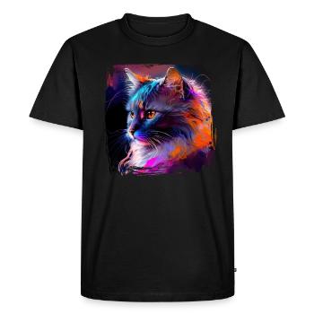 Cat Lovers Cool Cat Design Cat Mama - Men's Premium Organic T-Shirt - black - Front - Nico (187cm)