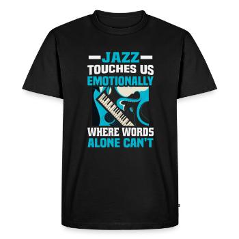 Jazz Music Orchestra Musicians - Men's Premium Organic T-Shirt - black - Front - Nico (187cm)