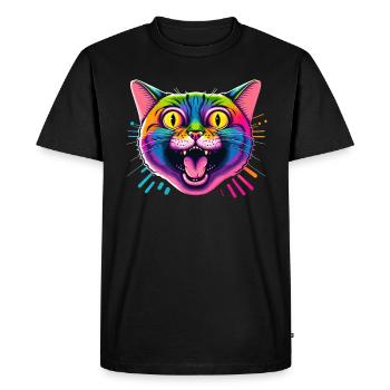Cat Lovers Cool Cat Design Cat Mama - Men's Premium Organic T-Shirt - black - Front - Nico (187cm)