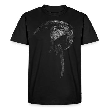 Macaw Lines Art - Men's Premium Organic T-Shirt - black - Front - Nico (187cm)