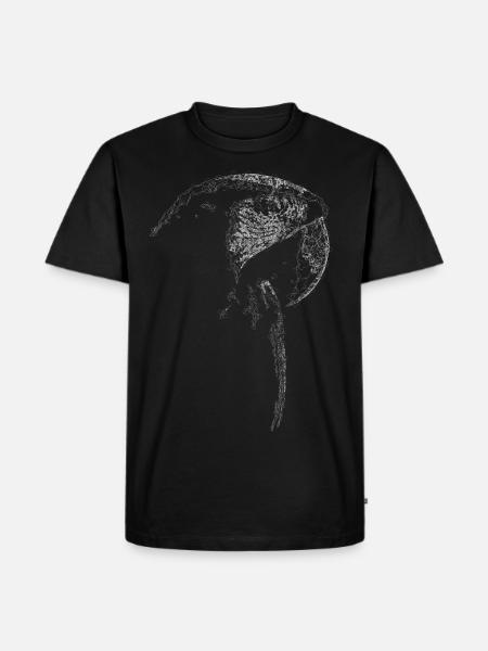 Macaw Lines Art - Men's Premium Organic T-Shirt - black