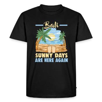Bali Indonesia beach holiday by the sea - Men's Premium Organic T-Shirt - black - Front - Nico (187cm)