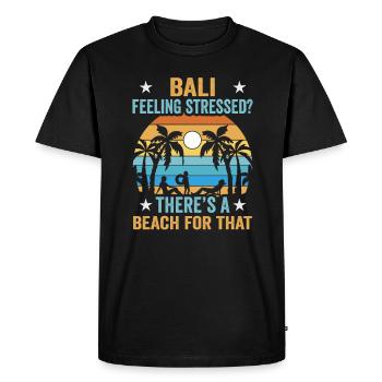 Bali Indonésie vacances à la plage au bord de la mer - T-shirt Premium bio Homme - noir - Devant - Nico (187cm)
