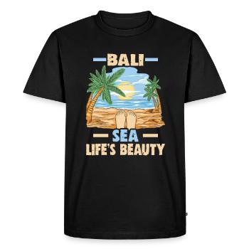 Bali Indonesia Beach Holidays by the Sea - Men's Premium Organic T-Shirt - black - Front - Nico (187cm)