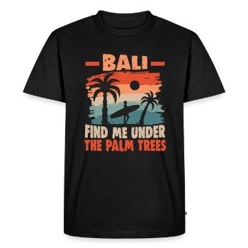 Bali Indonésie vacances à la plage au bord de la mer - T-shirt Premium bio Homme - noir - Devant - Nico (187cm)