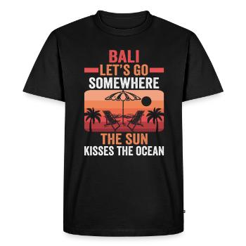 Bali Indonesia beach holiday by the sea - Men's Premium Organic T-Shirt - black - Front - Nico (187cm)